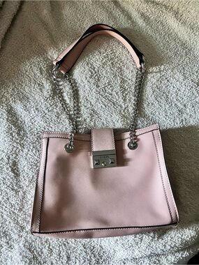 GUESS Blush Pink Chain Shoulder Tote